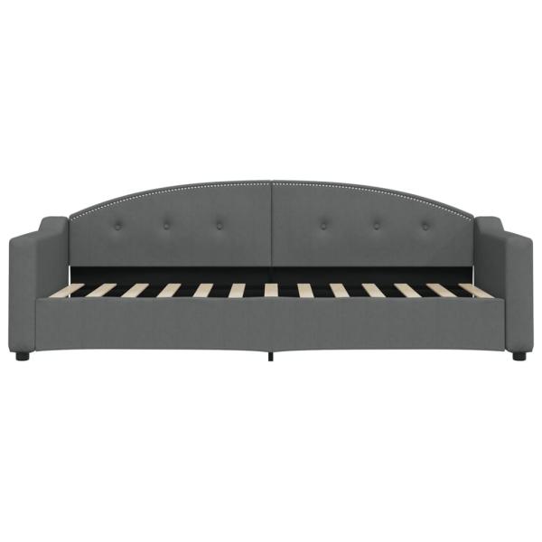 Tagesbett Dunkelgrau 80x200 cm Stoff