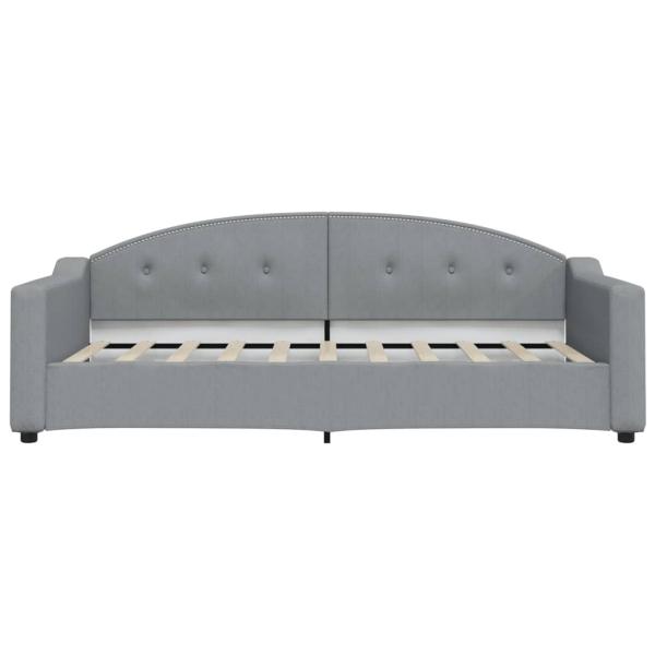 Tagesbett Hellgrau 90x190 cm Stoff