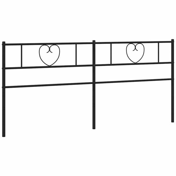 Ersatz-Kopfteil Metall Schwarz 200 cm