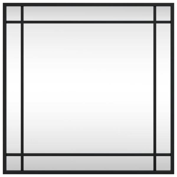 Wandspiegel Schwarz 50x50 cm Quadratisch Eisen
