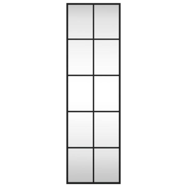 Wandspiegel Schwarz 30x100 cm Rechteckig Eisen