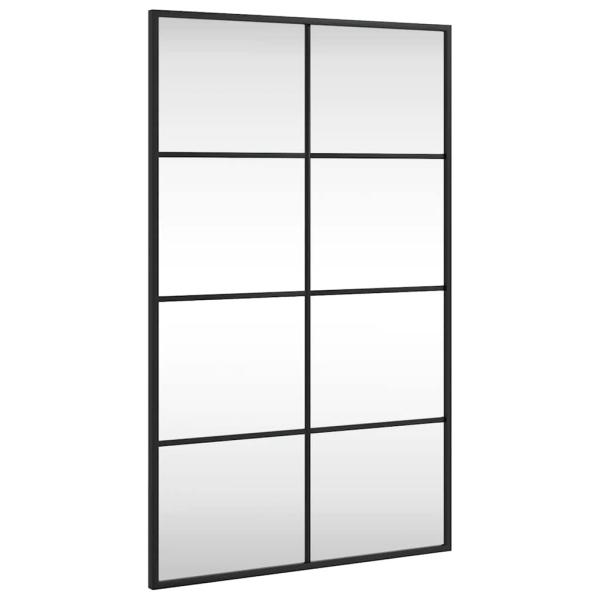 Wandspiegel Schwarz 50x80 cm Rechteckig Eisen