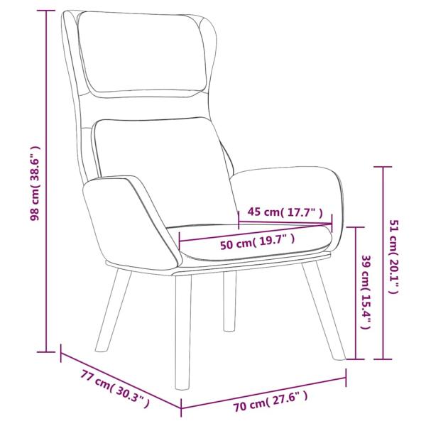 Relaxsessel mit Hocker Rosa Samt