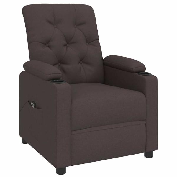 Relaxsessel Elektrisch Dunkelbraun Stoff