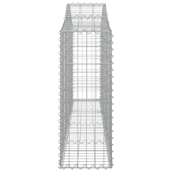 Gabionen mit Hochbogen 7 Stk. 200x30x80/100 cm Verzinktes Eisen