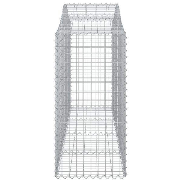 Gabionen mit Hochbogen 3 Stk. 200x50x100/120cm Verzinktes Eisen