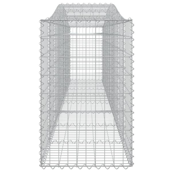 Gabionen mit Hochbogen 20 Stk. 400x50x80/100cm Verzinktes Eisen