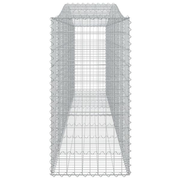 Gabionen mit Hochbogen 10 Stk 400x50x100/120cm Verzinktes Eisen