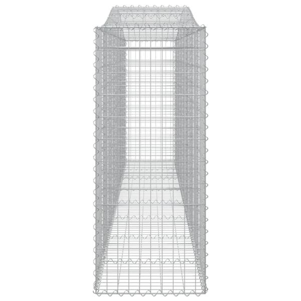 Gabionen mit Hochbogen 20 Stk 400x50x120/140cm Verzinktes Eisen
