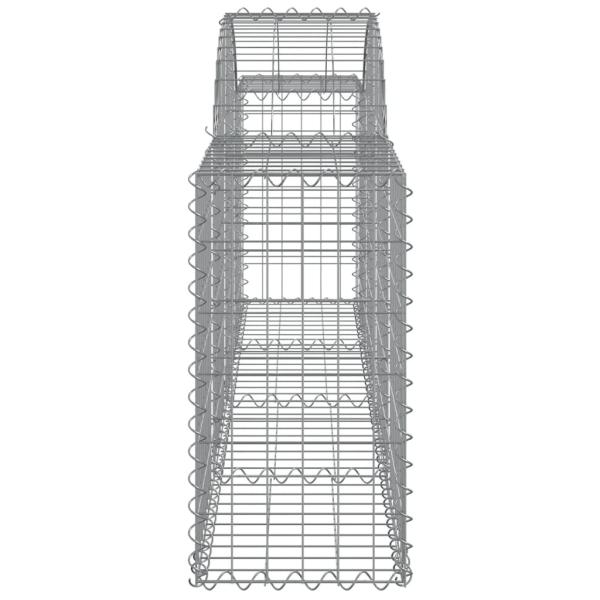 Gabionen mit Hochbogen 15 Stk. 200x30x60/80 cm Verzinktes Eisen