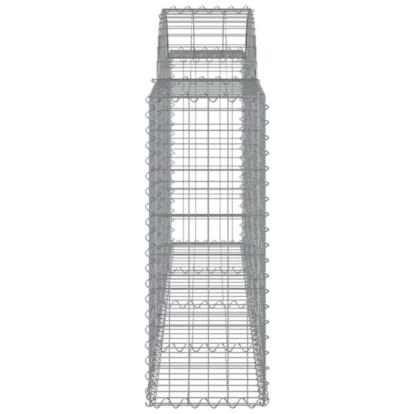 Gabionen mit Hochbogen 20 Stk. 200x30x80/100cm Verzinktes Eisen