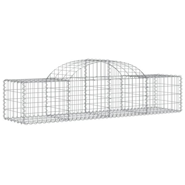 Gabionen mit Hochbogen 8 Stk. 200x50x40/60 cm Verzinktes Eisen
