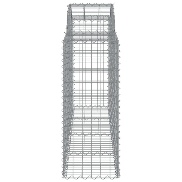 Gabionen mit Hochbogen 14 Stk 200x50x100/120cm Verzinktes Eisen