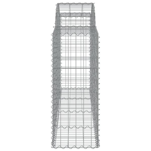 Gabionen mit Hochbogen 50 Stk 200x50x100/120cm Verzinktes Eisen