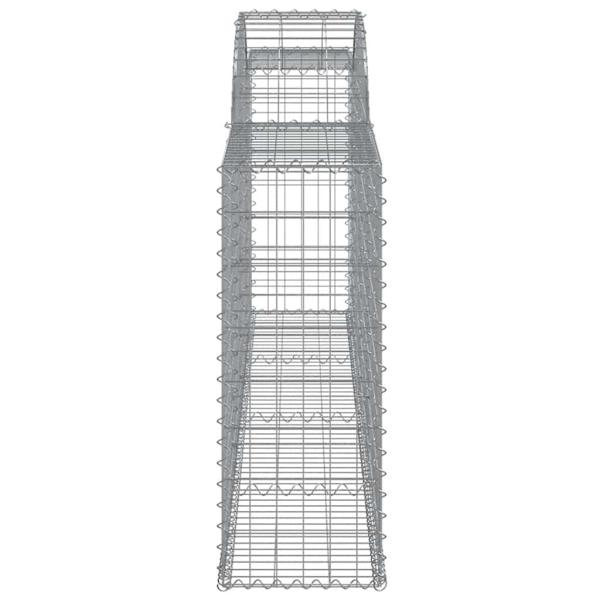 Gabionen mit Hochbogen 5 Stk. 300x30x80/100 cm Verzinktes Eisen