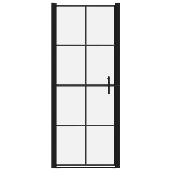 Duschtür Hartglas 91x195 cm Schwarz
