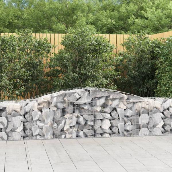 ARDEBO.de - Gabionen mit Hochbogen 5 Stk. 400x50x60/80cm Verzinktes Eisen