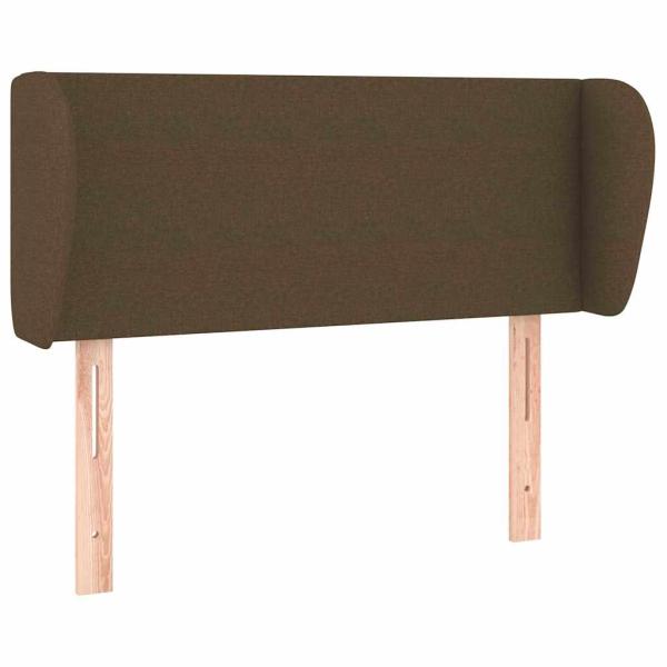 Kopfteil mit Ohren Dunkelbraun 83x23x78/88 cm Stoff
