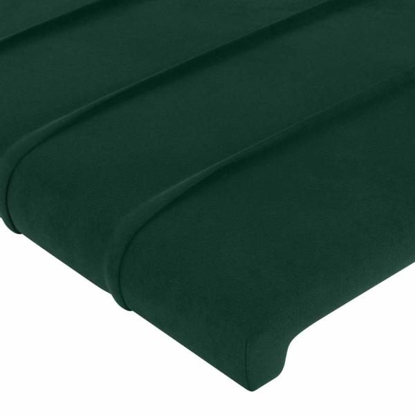 Kopfteil mit Ohren Dunkelgrün 83x23x78/88 cm Samt