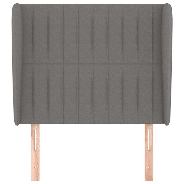 Kopfteil mit Ohren Dunkelgrau 83x23x118/128 cm Stoff