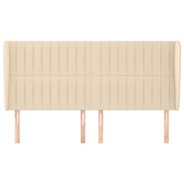 Kopfteil mit Ohren Creme 163x23x118/128 cm Stoff