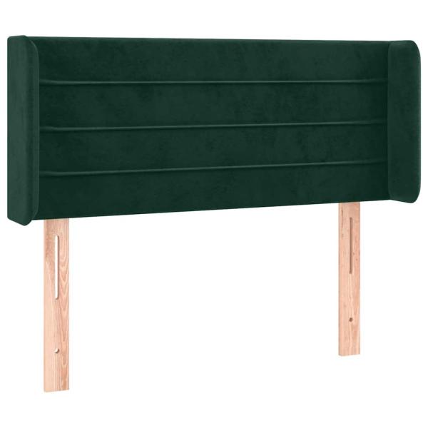 Kopfteil mit Ohren Dunkelgrün 83x16x78/88 cm Samt