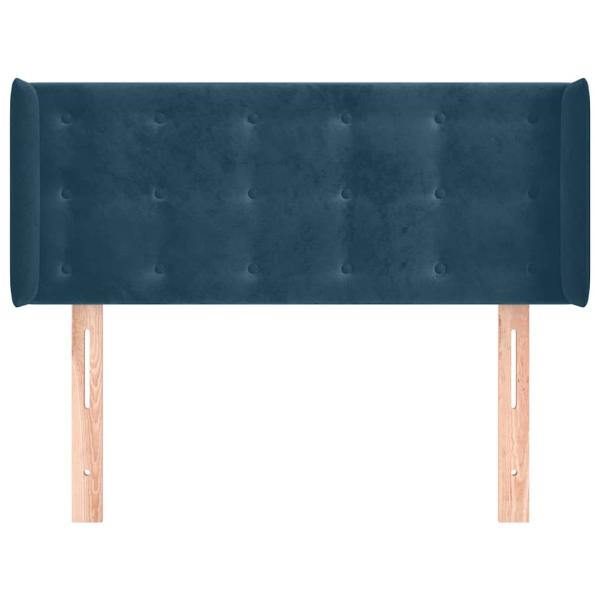 Kopfteil mit Ohren Dunkelblau 83x16x78/88 cm Samt