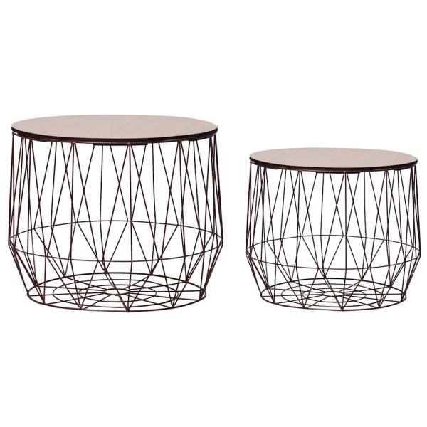 ARDEBO.de - Couchtische 2 Stk. Kupferfarben
