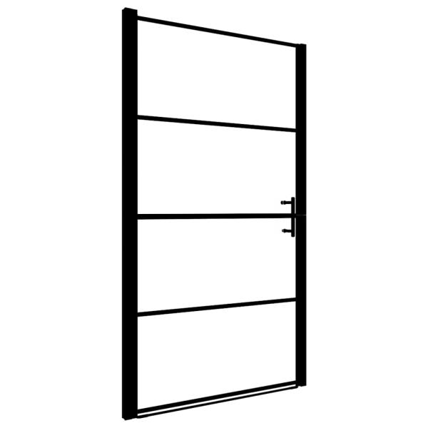 Duschtür Mattes Hartglas 91x195 cm Schwarz