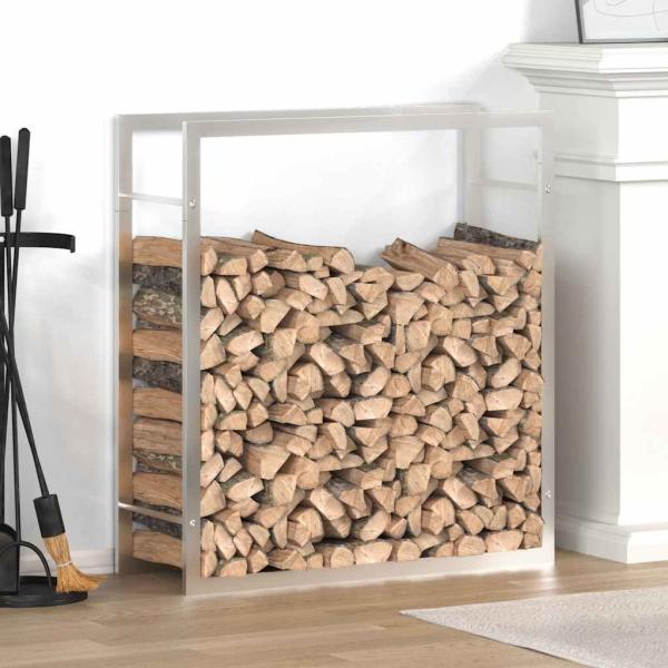 ARDEBO.de - Brennholzregal 80x28x86 cm Edelstahl