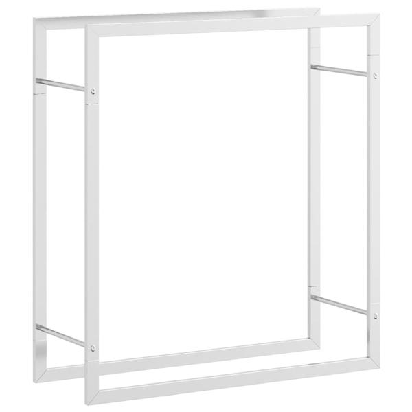 Brennholzregal 80x28x86 cm Edelstahl