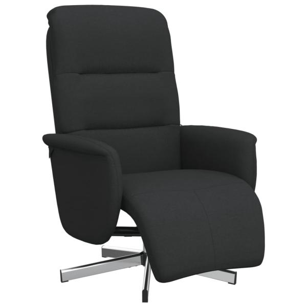 Relaxsessel mit Fußteil Schwarz Stoff