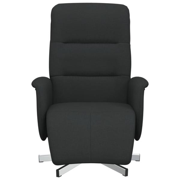 Relaxsessel mit Fußteil Schwarz Stoff