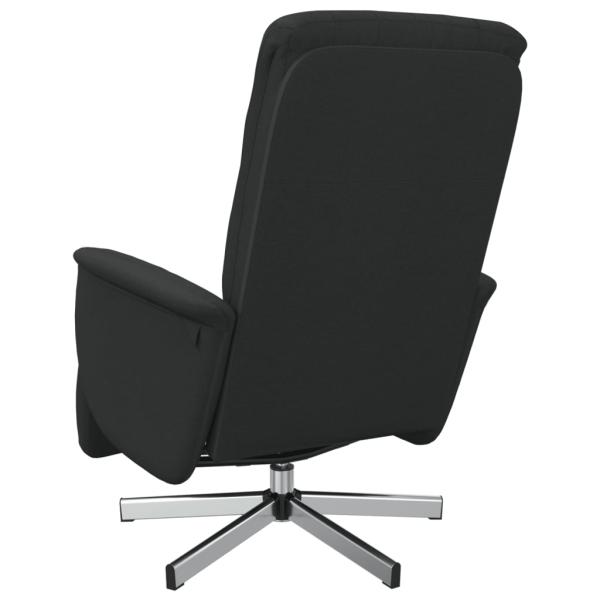 Relaxsessel mit Fußteil Schwarz Stoff
