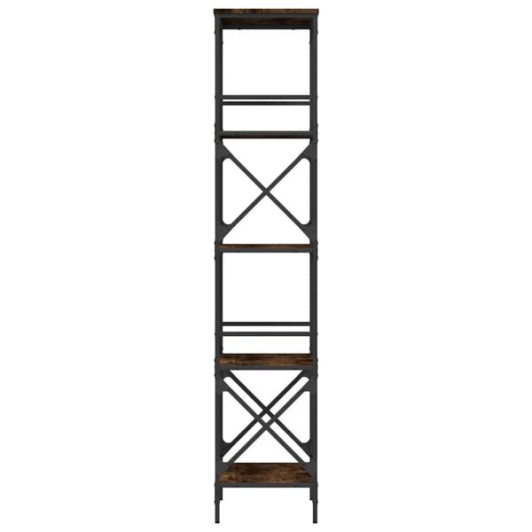 Bücherregal 5 Böden Räuchereiche 59x35x171 cm Holzwerkstoff