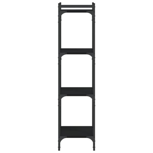 Bücherregal 4 Böden Schwarz 40x30x120 cm Holzwerkstoff