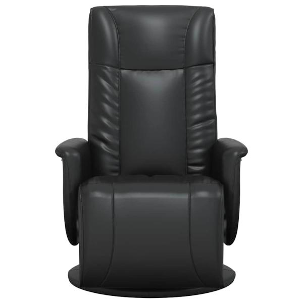 Relaxsessel mit Fu?teil Schwarz Kunstleder