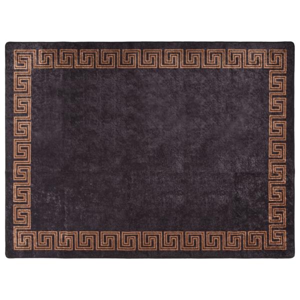 Teppich Waschbar Schwarz und Golden 400x300 cm