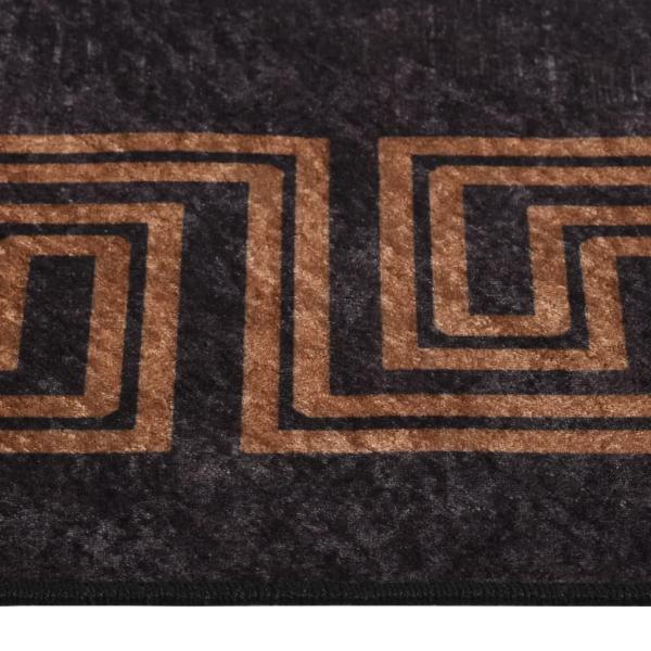 Teppich Waschbar Schwarz und Golden 400x300 cm