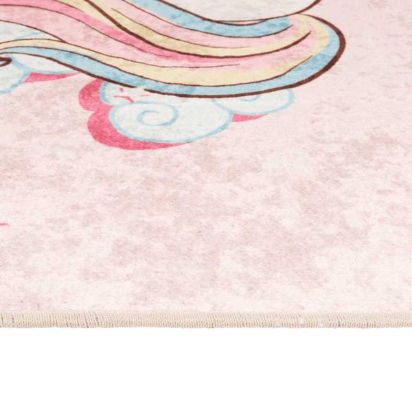 Kinderteppich Rosa 160x230 cm Einhorn Waschbar
