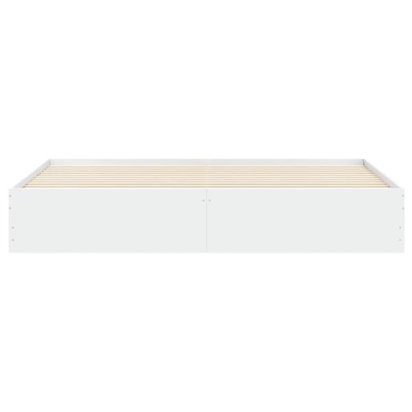 Bettgestell mit Schubladen Weiß 200x200 cm Holzwerkstoff