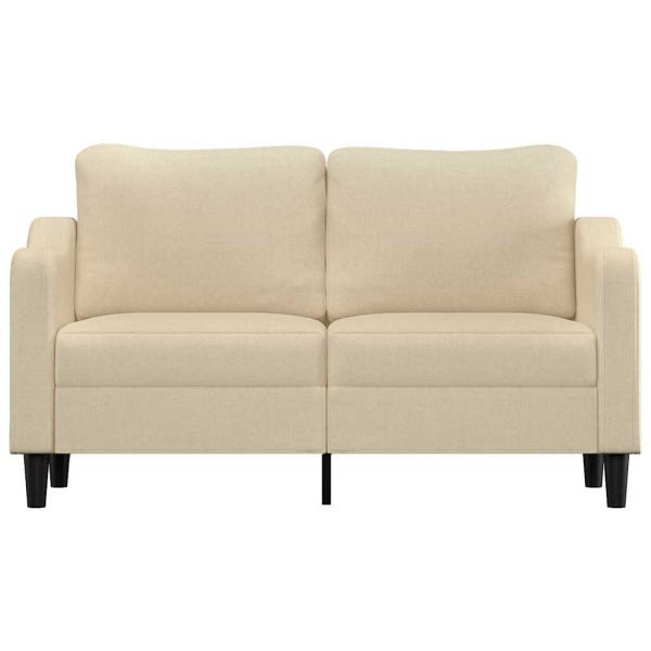 2-Sitzer-Sofa Creme 140 cm Stoff