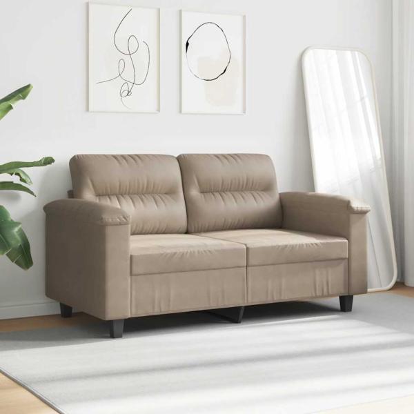 2-Sitzer-Sofa Taupe 120 cm Mikrofasergewebe