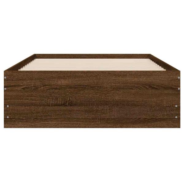 Bettgestell mit Schubladen Braun Eichen-Optik 90x200 cm