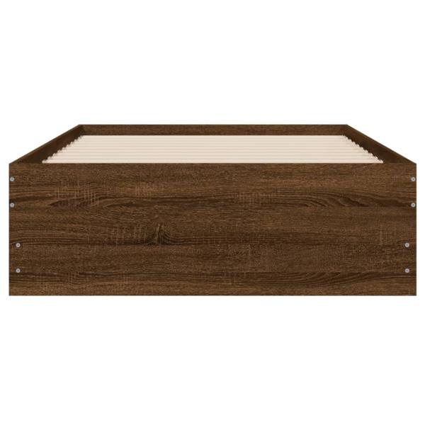 Bettgestell mit Schubladen Braun Eichen-Optik 75x190 cm