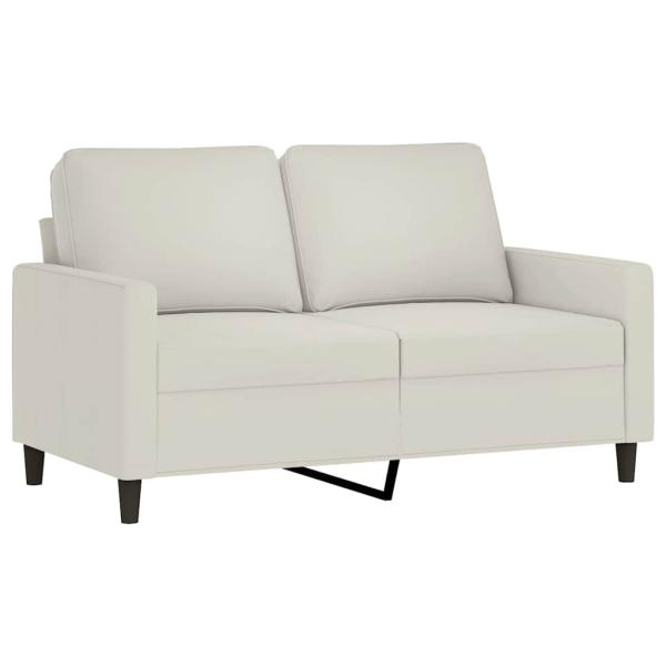 2-Sitzer-Sofa Creme 120 cm Samt