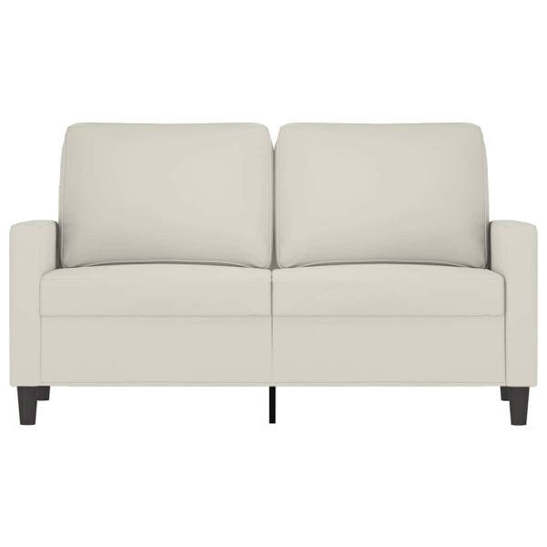 2-Sitzer-Sofa Creme 120 cm Samt