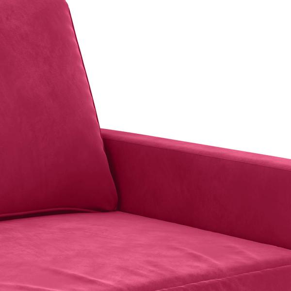 3-Sitzer-Sofa Weinrot 180 cm Samt