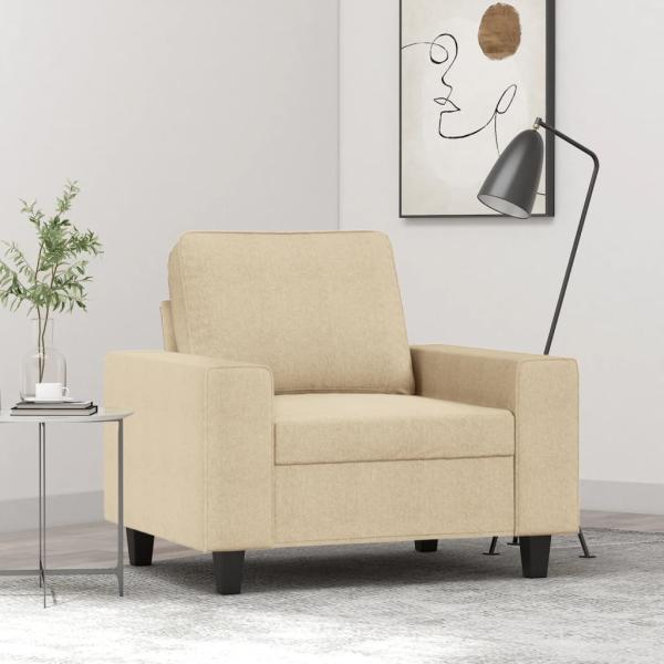 ARDEBO.de - Sessel Creme 60 cm Stoff
