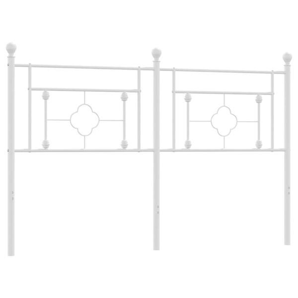 Ersatz-Kopfteil Metall Weiß 160 cm